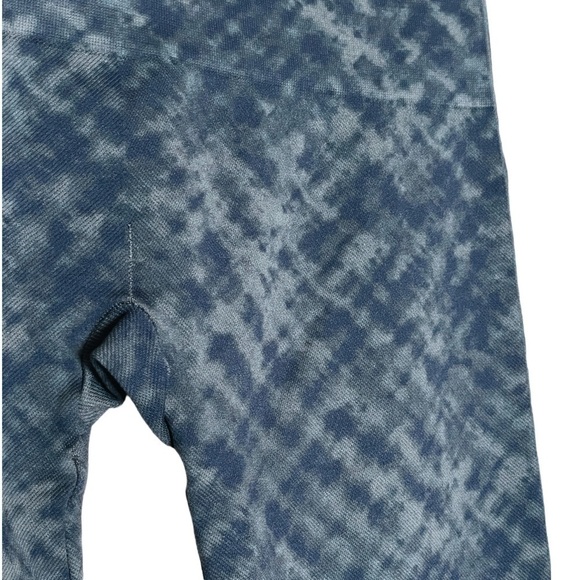 🌺 SPANX Look At Me Now Blue Watercolor Seamless Cropped Leggings Size XL - Picture 9 of 10